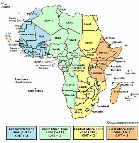 Time Zone Mapsafrica Time Zone Map