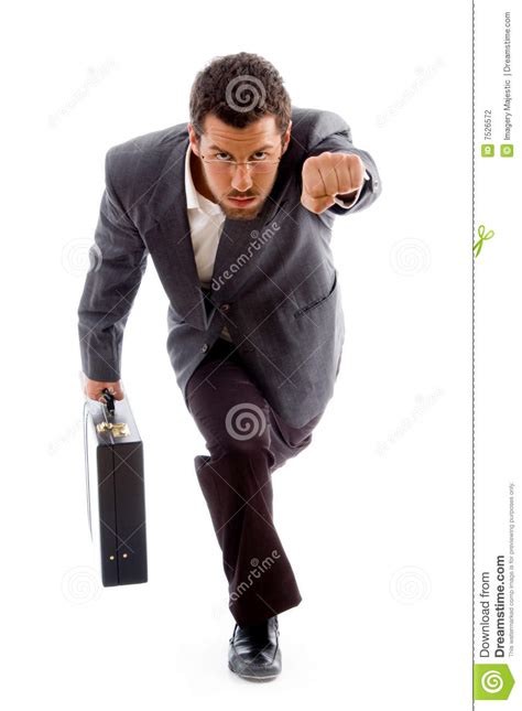 Young Executive Running To Office Stock Photo Image Of Male Manager