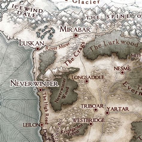 The Sword Coast A Campaign Map Of Northwest Faerun Revised — Jared