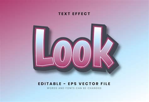 Premium Vector Editable Look Text Effect