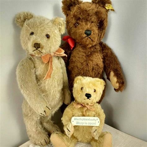 Classic Steiff Original Teddy Bears From The 1940s 50s And 60s At