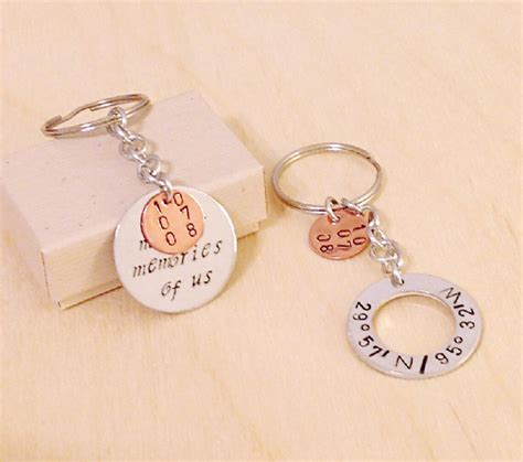 Stamped Key Chain Hand Stamped Key Chain Personalized Etsy