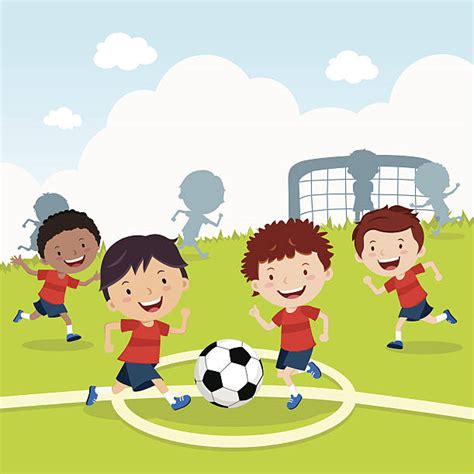 Royalty Free Kids Soccer Clip Art Vector Images And Illustrations Istock