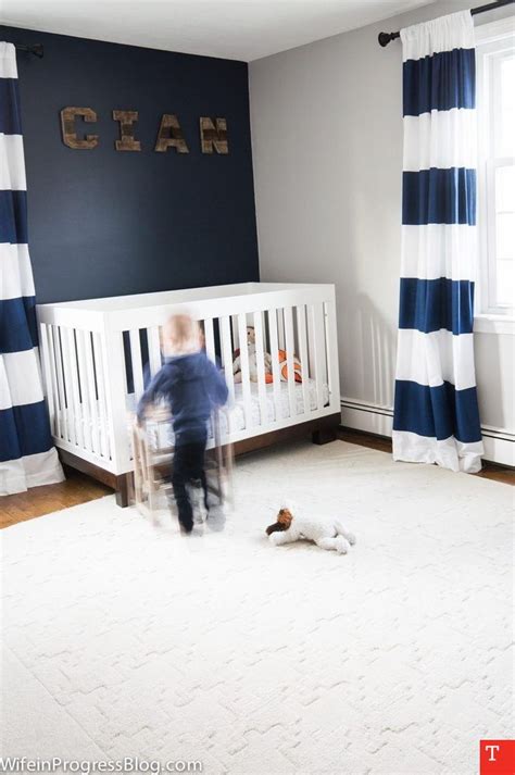 Accent Wall Bedroom Accent Wall Ideasnursery Ideas Navy Blue Accent