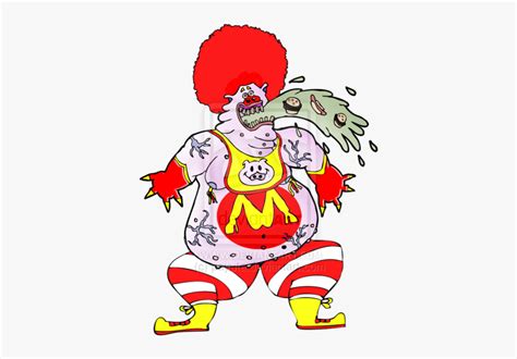 Clip Art Fat Man Eating Ronald Mcdonald Drawing Free Transparent Clipart Clipartkey