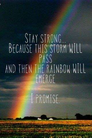 Without words, and sometimes even without music. The storm will pass (With images) | Rainbow quote, Storm ...