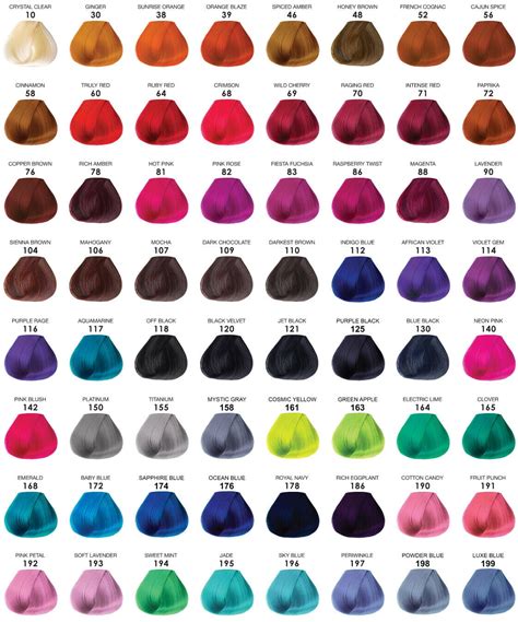 Adore Hair Dye Chart Best Hairstyles Ideas For Women And Men In