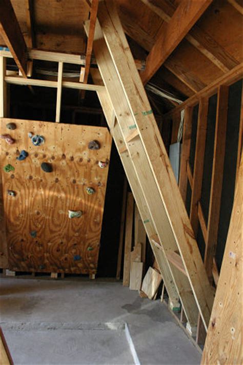 The Hahns Homebuilt Climbing Wall In Our Garage