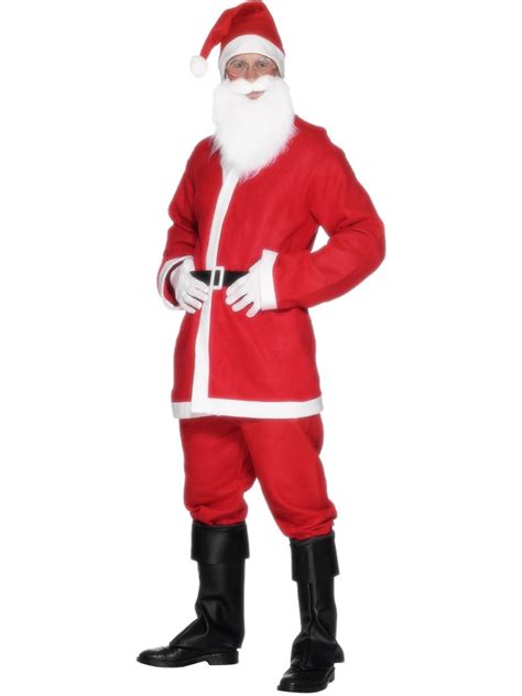 Santa Suit Costume Mens Red Arabesque Costumes