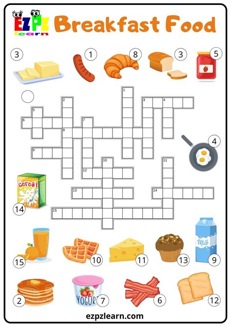Breakfast Food Crossword