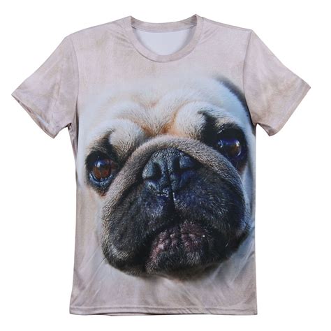 New Summer Swag Men T Shirts Pug Dog Face Man Top Tees Animal 3d
