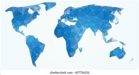 Polygonal World Map Stock Vector Royalty Free 457756231 Shutterstock