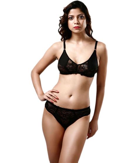 Buy Colors Black Lace Bra And Panty Sets Online At Best Prices In India Snapdeal
