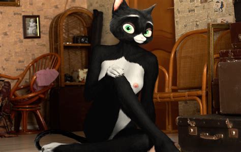 Rule 34 Anthro Anthrofied Bolt Film Breasts Crossed Legs Disney Edit Feline Female Furry