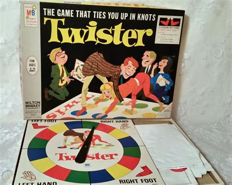 Vintage Original Twister Game Rare 1966 Milton Bradley No4645 8 And Up
