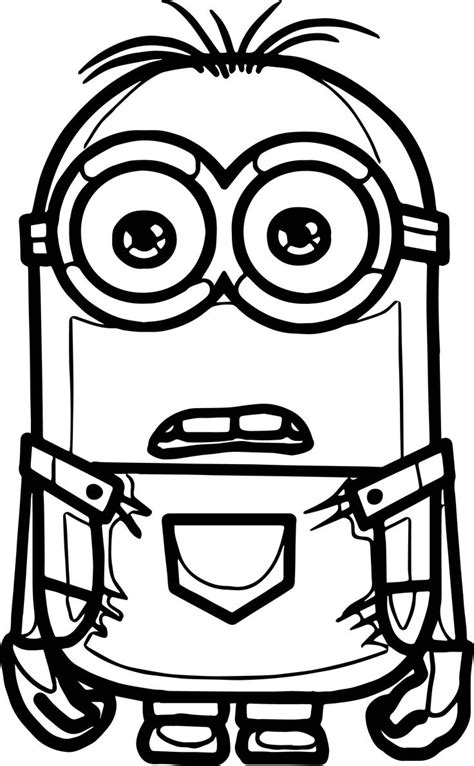 minion stuart   coloring page minion coloring pages easy coloring pages minions