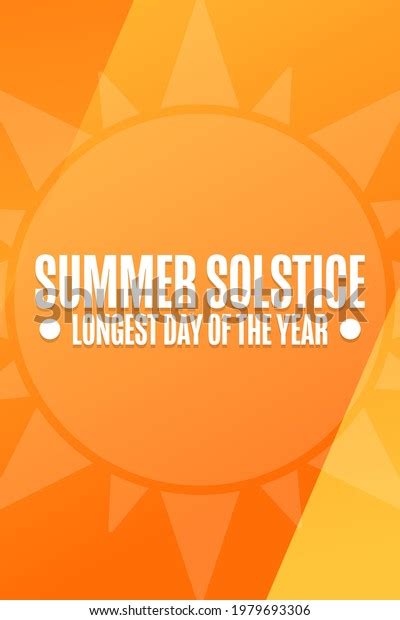 Summer Solstice Longest Day Year Holiday Stock Vector Royalty Free 1979693306 Shutterstock