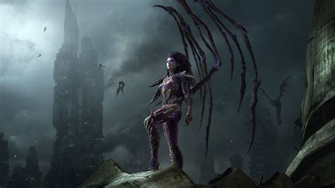 Wallpaper Fantasy Art Zerg Starcraft Ii Heart Of The Swarm Queen