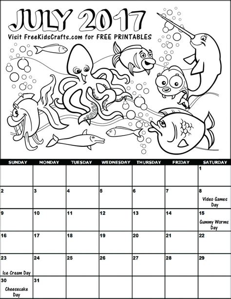 Printable Calendars For Kids