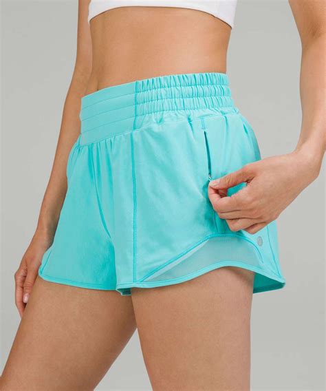 Lululemon Hotty Hot High Rise Lined Short 2 5 Electric Turquoise