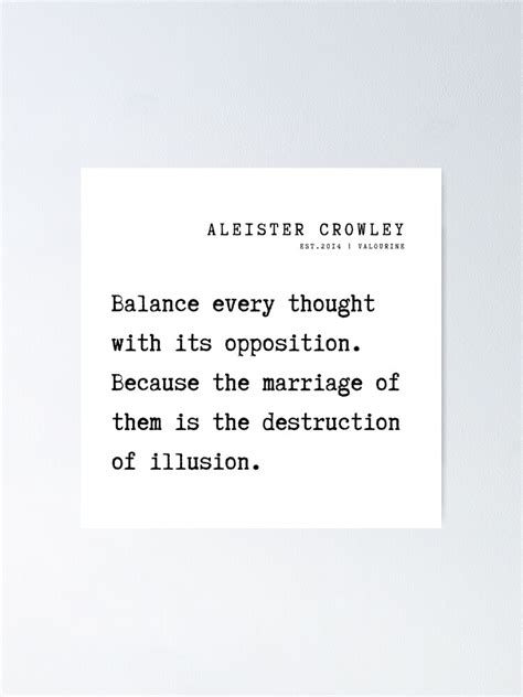 11 Aleister Crowley Quotes Poem 210918 Balance Every Thought With Its