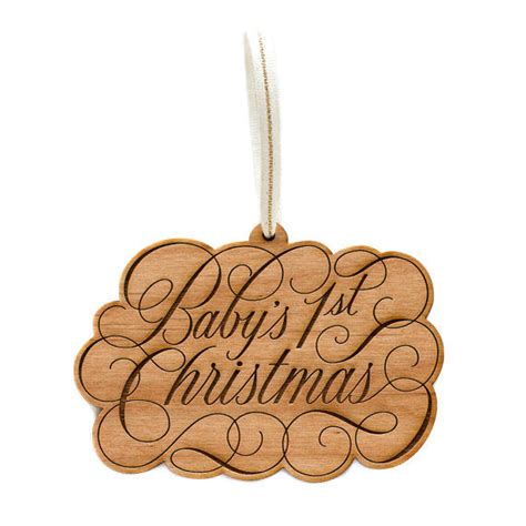 Babys First Christmas Wood Christmas Ornament From The Wood Reserve