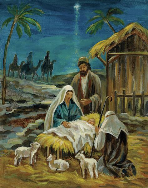Nativity Scene Painting By Silvia Vassileva Fine Art America