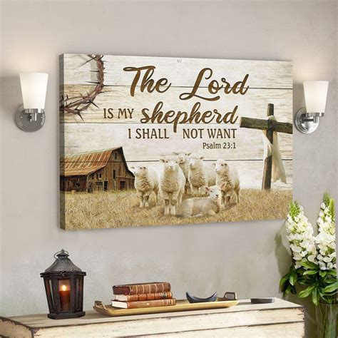 Psalm 231 The Lord Is My Shepherd Canvas Wall Art Ciaocustom Ciaocustom