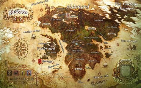 Ffxiv Prop Eorzea Map Realm Reborn Fantasy Map Fantasy Map Maker