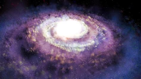 3d Animation Of Galaxy And Nebula With Shining Star Light And Stardust