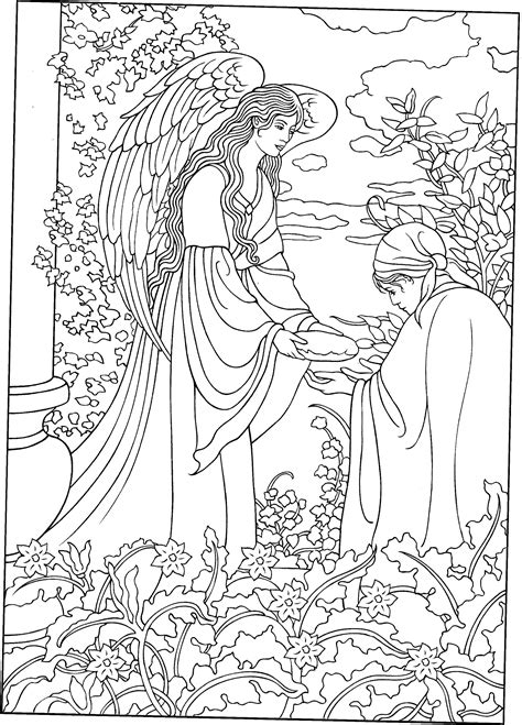 Guardian angels:„search of adventurea4/a3/pdf/greyscale downloded printable fantasy coloring page for adults and children by annahannahart. Angel colouring page | Omalovánky