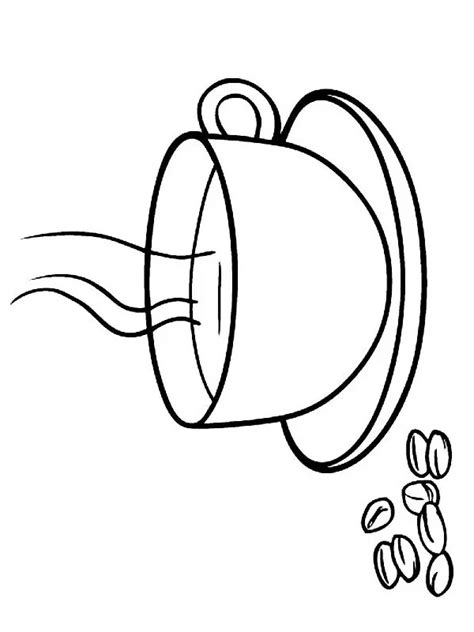 Coffee Cup Coloring Page Funny Coloring Pages