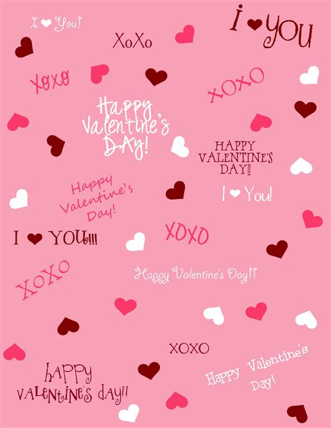 Free Printable Valentines Day Scrapbook Paper Valentines Scrapbook
