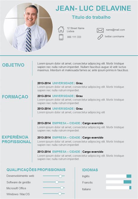 A cv, short form of curriculum vitae, is similar to a resume. Modelo de currículo Exportar PDF para Baixar : Grátis