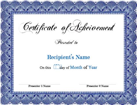 Free Certificate Template Word Document Printable Templates