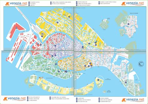 Large Detailed Tourist Map Of Venice Ideal Street Map