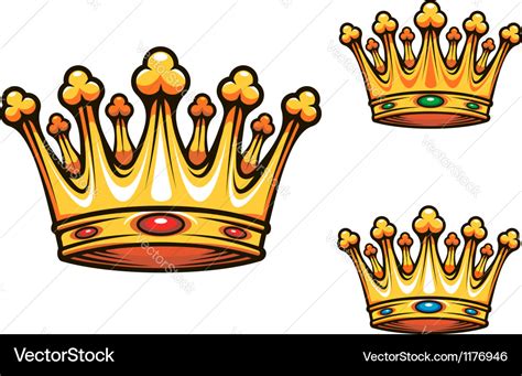 Royal King Crown Royalty Free Vector Image Vectorstock