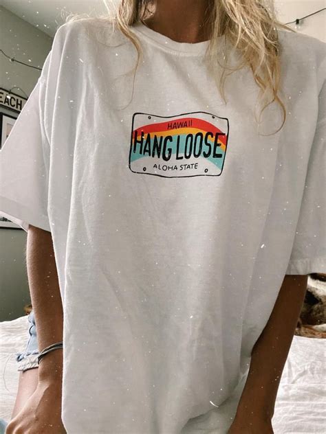 Rainbow Hang Loose Tee Olive Lynn Cute Shirt Designs Aesthetic