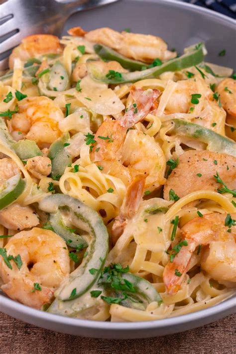 Easy Cajun Chicken Shrimp Alfredo Pasta Best Homemade Recipe Dinner