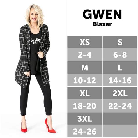 A new day size chart. 2019 LuLaRoe Gwen Size Chart | Lularoe styles guide ...