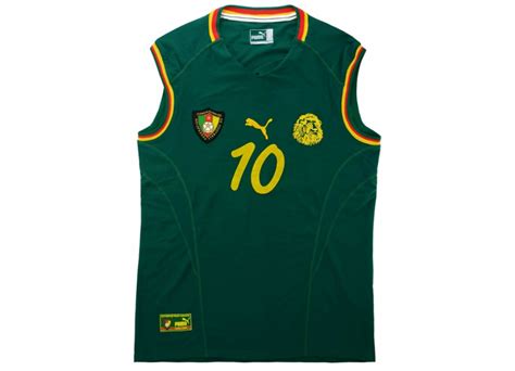 Samuel eto'o fils (nkon, 10 marzo 1981) è un ex calciatore camerunese, di ruolo attaccante. Puma 2002 Cameroon Match Worn Home Vest Shirt | Vintage ...