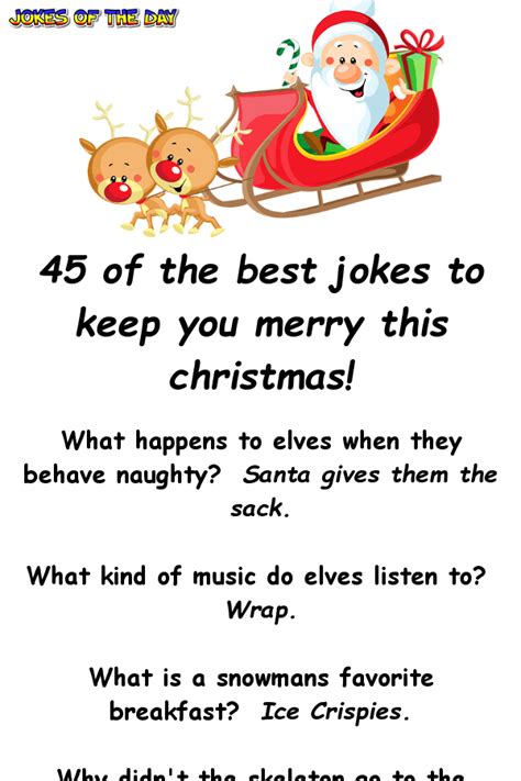 45 Christmas One Liner Jokes Funny Christmas Jokes Holiday Jokes