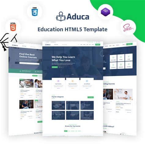 Aduca Best Education And Lms Html5 Template With Dashboard