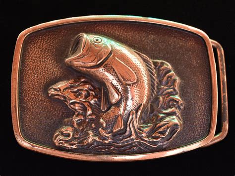 Solid Brass Jumping Bass Fish Fishing Solid Brass Vintage Bts Etsy