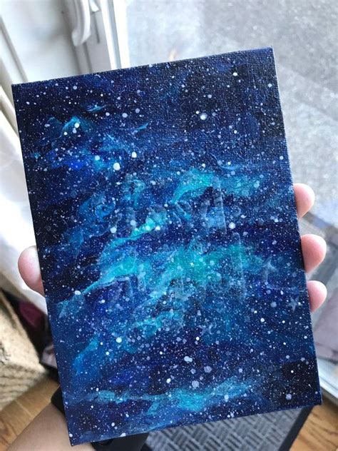 Galaxy Painting Glow In Dark Galaxy Wall Art Acrylic Etsy Galaxy