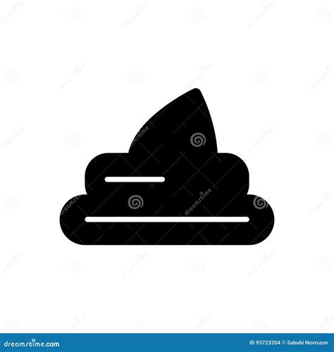 Dog Shit Simple Vector Icon Black And White Illustration Of Poop