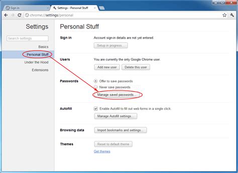 Now, head over to the security settings section and look out for key content. View Saved Passwords in Firefox, Chrome, and Internet Explorer