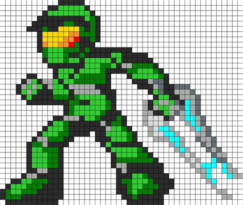 Minecraft Master Chief Pixel Art