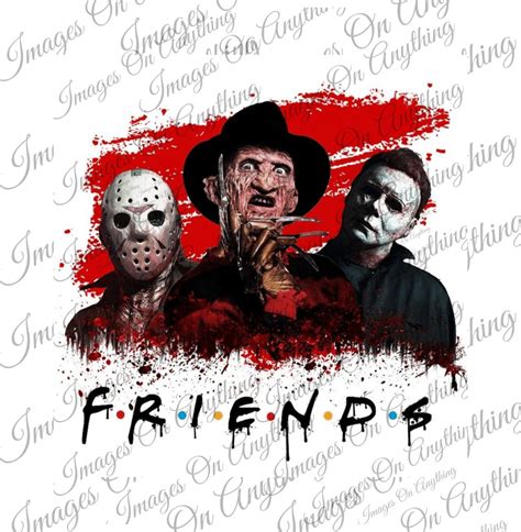 Friends Freddy Krueger Jason And Michael Myers Svg Png Digital Etsy Canada