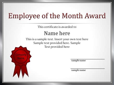 Certificate Templates Employee Service Awards Packets And Letters